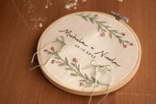 Porta fedi su telaio. Porta fedi personalizzabile. Porta fedi personalizzato. Porta fedi ricamato. Porta fedi alternativo. Porta fedi unico.