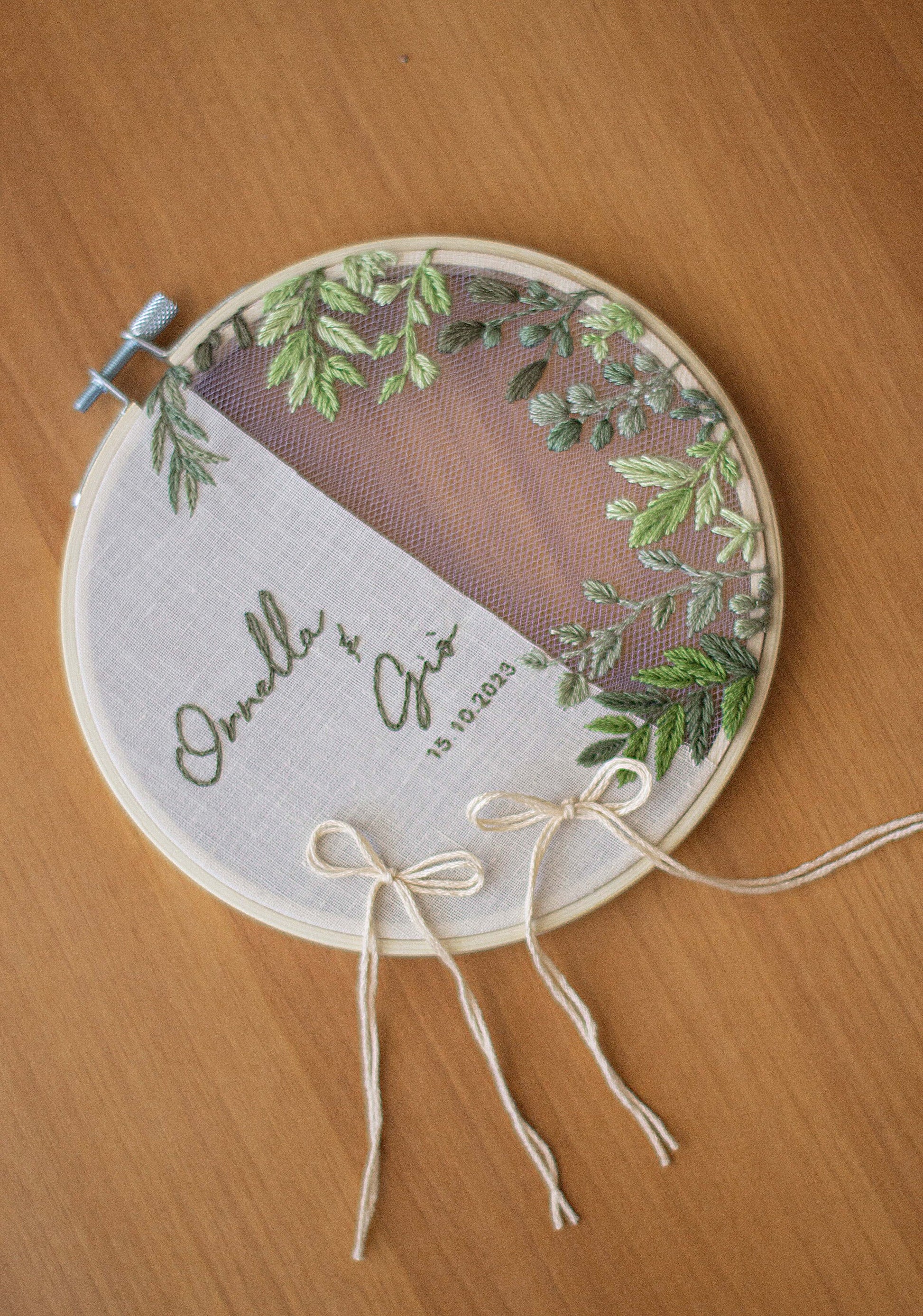 Porta fedi personalizzato Regalo nozze personalizzato Porta fedi ricamato Regalo per gli sposi personalizzato Porta fedi ulivo