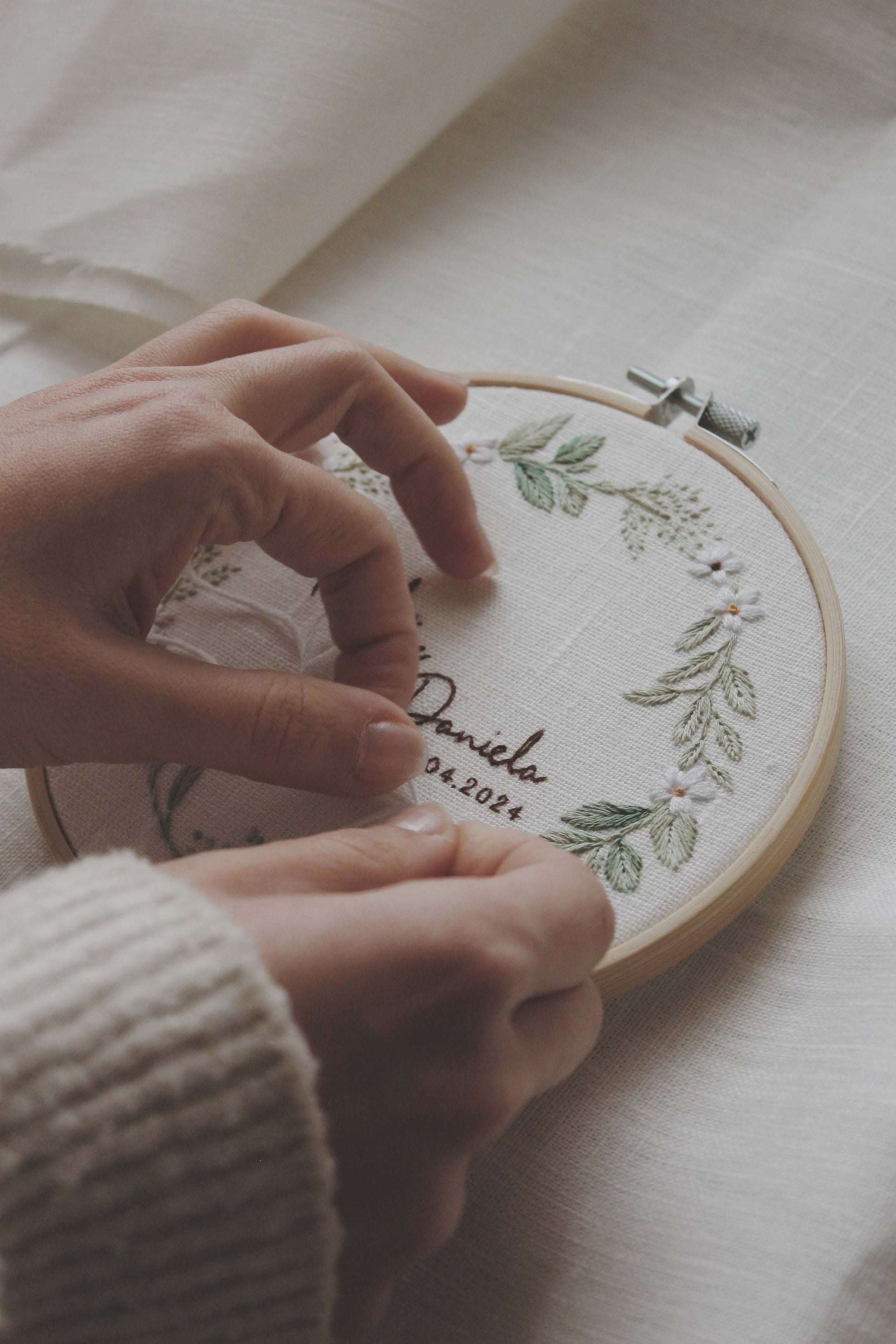 Regalo nozze personalizzato Porta fedi personalizzato Porta fedi ricamato Porta fedi fiori da campo Regalo sposi personalizzato