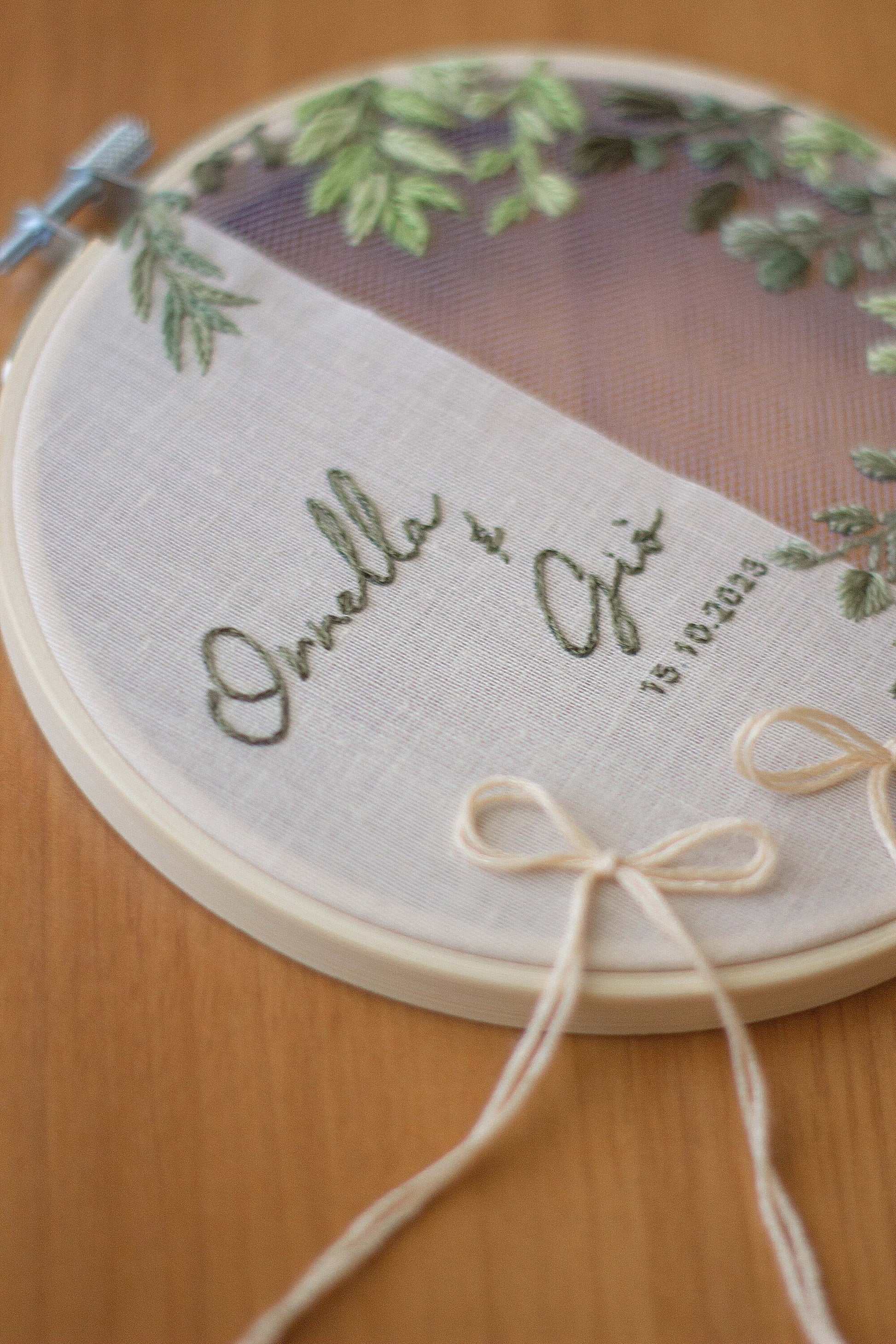 Porta fedi personalizzato Regalo nozze personalizzato Porta fedi ricamato Regalo per gli sposi personalizzato Porta fedi ulivo